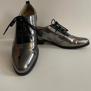 VERY COOL METALLIC PATENT OXFORD SHOES